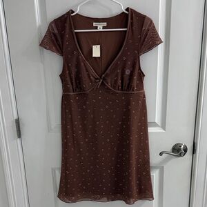 Aeropostale Brown and Pink Dress